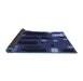 Thickness of Patterned Midnight Blue Rug, pat3164blu