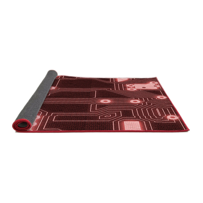 Thickness of Patterned Red Rug, pat3164rd