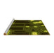 Sideview of Machine Washable Transitional Dark Yellow Green Rug, wshpat3164yw