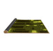 Thickness of Patterned Dark Yellow Green Rug, pat3164yw