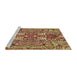 Sideview of Machine Washable Transitional Golden Gold Rug, wshpat3165brn