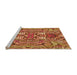 Sideview of Machine Washable Transitional Orange Rug, wshpat3165org