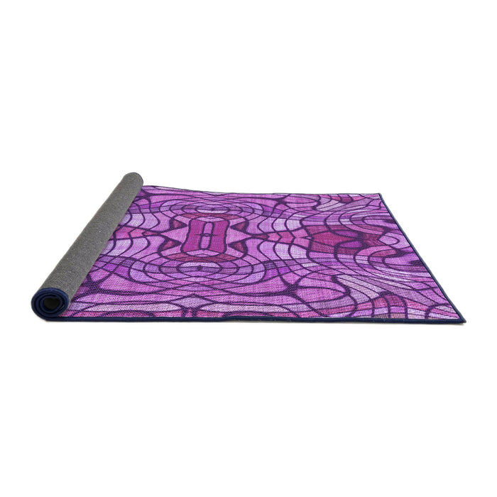 Thickness of Patterned Purple Rug, pat3165pur