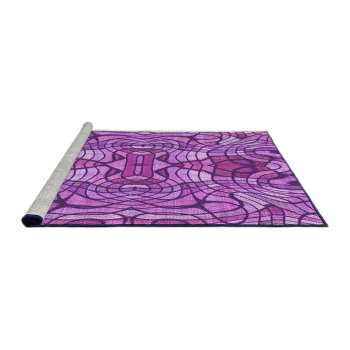 Sideview of Machine Washable Transitional Purple Rug, wshpat3165pur
