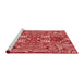 Sideview of Machine Washable Transitional Red Rug, wshpat3165rd