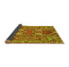 Thickness of Patterned Mahogany Brown Rug, pat3165yw