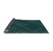 Thickness of Patterned Teal Green Rug, pat3166lblu