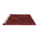 Sideview of Machine Washable Transitional Red Rug, wshpat3166rd