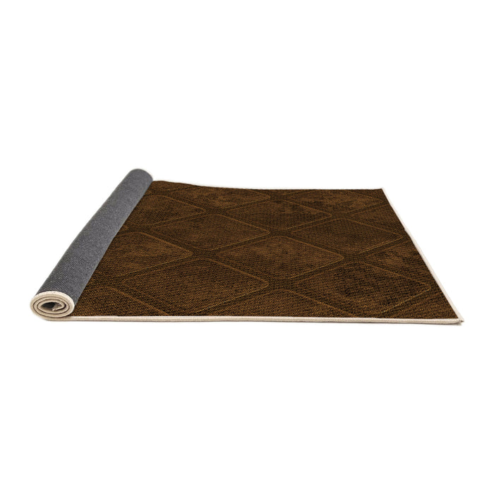 Thickness of Patterned Saddle Brown Rug, pat3167org