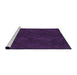 Sideview of Machine Washable Transitional Dark Purple Rug, wshpat3167pur