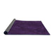 Thickness of Patterned Dark Purple Rug, pat3167pur