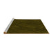 Sideview of Machine Washable Transitional Dark Bronze Brown Rug, wshpat3167yw