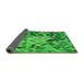 Thickness of Patterned Neon Green Rug, pat3168grn