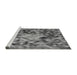 Sideview of Machine Washable Transitional Grey Gray Rug, wshpat3168gry