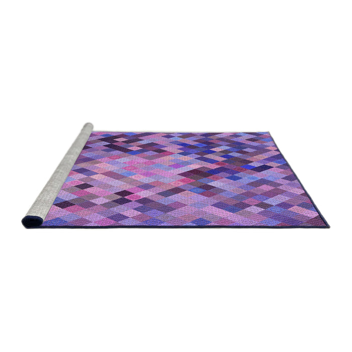 Sideview of Machine Washable Transitional Purple Rug, wshpat3168pur