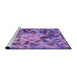 Sideview of Machine Washable Transitional Purple Rug, wshpat3168pur