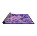 Thickness of Patterned Purple Rug, pat3168pur