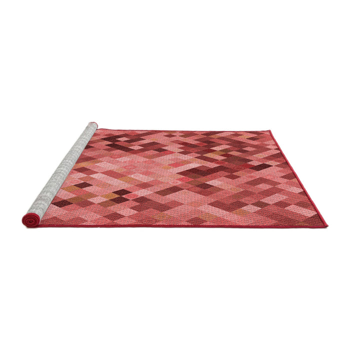 Sideview of Machine Washable Transitional Red Rug, wshpat3168rd