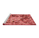 Sideview of Machine Washable Transitional Red Rug, wshpat3168rd