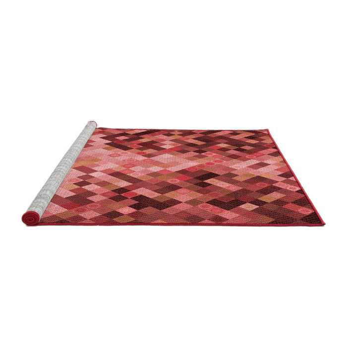 Sideview of Machine Washable Transitional Red Rug, wshpat3169rd