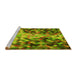 Sideview of Machine Washable Transitional Pistachio Green Rug, wshpat3169yw