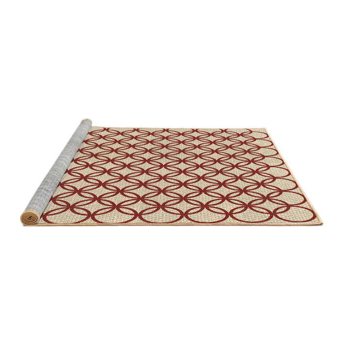 Sideview of Machine Washable Transitional Red Rug, wshpat317brn