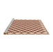 Sideview of Machine Washable Transitional Red Rug, wshpat317brn