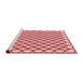 Sideview of Machine Washable Transitional Light Red Pink Rug, wshpat317rd