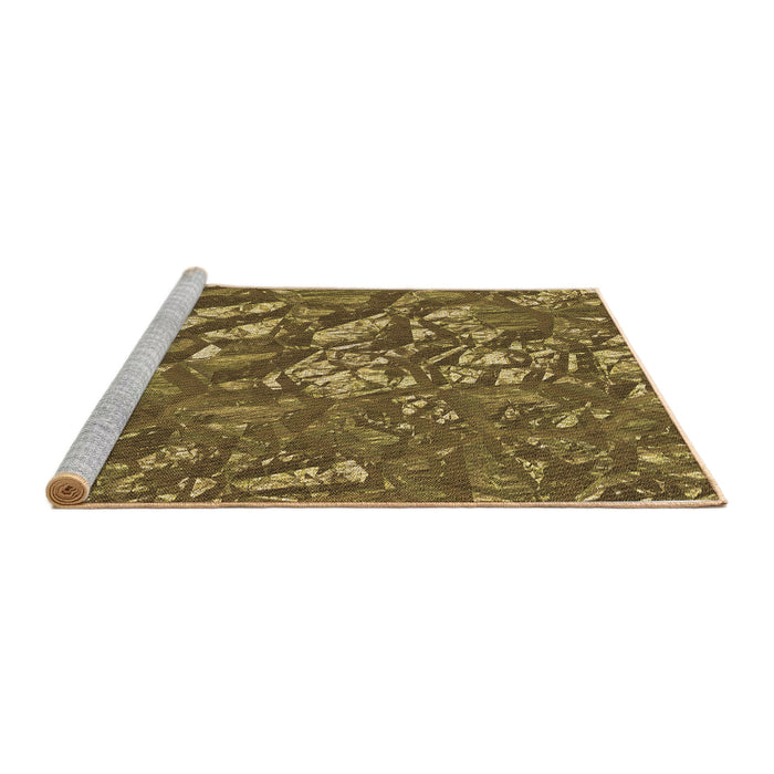 Sideview of Machine Washable Transitional Dark Bronze Brown Rug, wshpat3170brn