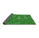 Thickness of Patterned Green Rug, pat3170grn