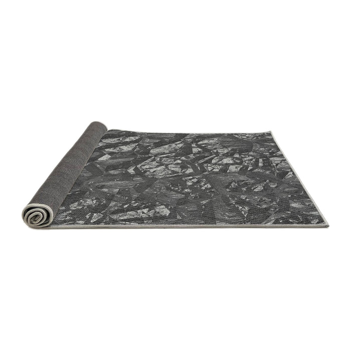 Thickness of Patterned Gunmetal Gray Rug, pat3170gry