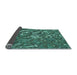 Thickness of Patterned Deep-Sea Green Rug, pat3170lblu