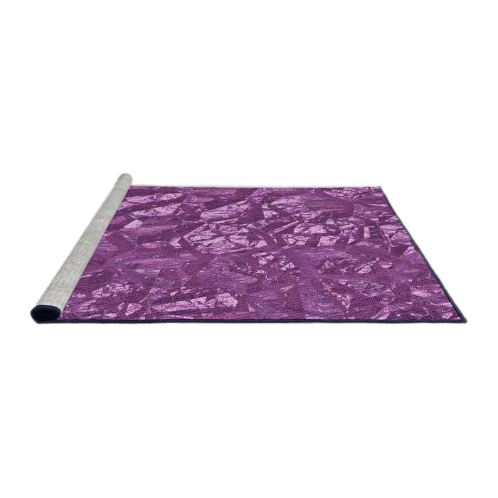 Sideview of Machine Washable Transitional Dark Magenta Purple Rug, wshpat3170pur