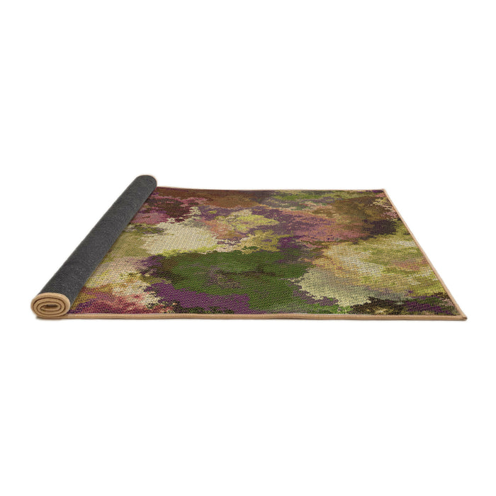 Thickness of Patterned Golden Gold Rug, pat3171brn