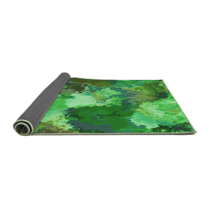 Thickness of Patterned Forest Green Rug, pat3171grn