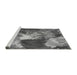 Sideview of Machine Washable Transitional Dark Gray Rug, wshpat3171gry