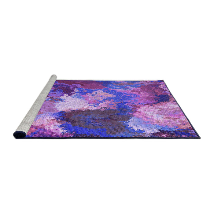 Sideview of Machine Washable Transitional Purple Rug, wshpat3171pur