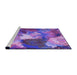 Sideview of Machine Washable Transitional Purple Rug, wshpat3171pur