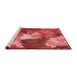 Sideview of Machine Washable Transitional Red Rug, wshpat3171rd