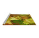 Sideview of Machine Washable Transitional Golden Brown Yellow Rug, wshpat3171yw