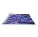 Sideview of Machine Washable Transitional Light Slate Blue Rug, wshpat3172blu