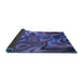 Thickness of Patterned Light Slate Blue Rug, pat3172blu