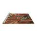 Sideview of Machine Washable Transitional Light Brown Rug, wshpat3172brn