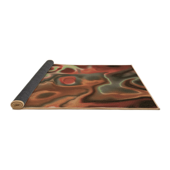 Thickness of Patterned Light Brown Rug, pat3172brn