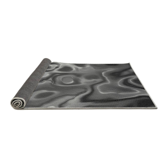 Thickness of Patterned Gunmetal Gray Rug, pat3172gry