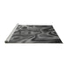 Sideview of Machine Washable Transitional Gunmetal Gray Rug, wshpat3172gry