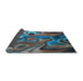 Thickness of Patterned Glacial Blue Ice Blue Rug, pat3172lblu