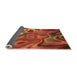 Thickness of Patterned Tomato Red Rug, pat3172org