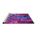 Sideview of Machine Washable Transitional Medium Violet Red Pink Rug, wshpat3172pur