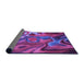 Thickness of Patterned Medium Violet Red Pink Rug, pat3172pur